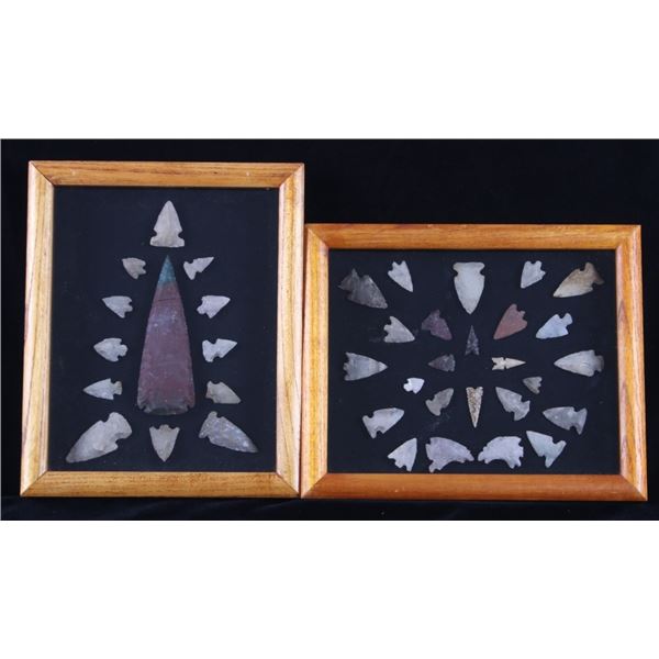 Spear & Arrowhead Point Shadowbox Collection