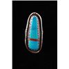 Image 1 : Navajo Sterling Silver & Kingman Turquoise Ring
