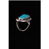 Image 4 : Navajo Sterling Silver & Kingman Turquoise Ring