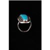 Image 5 : Navajo Sterling Silver & Kingman Turquoise Ring