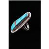 Image 7 : Navajo Sterling Silver & Kingman Turquoise Ring