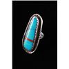 Image 8 : Navajo Sterling Silver & Kingman Turquoise Ring