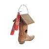 Image 6 : Western Cowboy Boot Rustic Tin Bird House