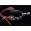 Image 11 : Double Strap 5 Star Rowel Bull Riding Spurs c 1960