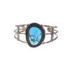 Image 1 : Navajo Sterling Silver Kingman Turquoise Bracelet