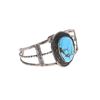 Image 2 : Navajo Sterling Silver Kingman Turquoise Bracelet