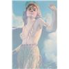 Image 6 : Gene Pressler Surfing Hula Girl Chromolitho c1920