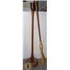 Image 1 : ESTATE BROOM SOLD WITH WOOD FLOOR LAMP (NO SHADE,