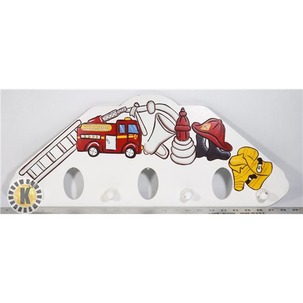 ESTATE KIDS FIRE TRUCK WALL MOUNT COAT HANGER