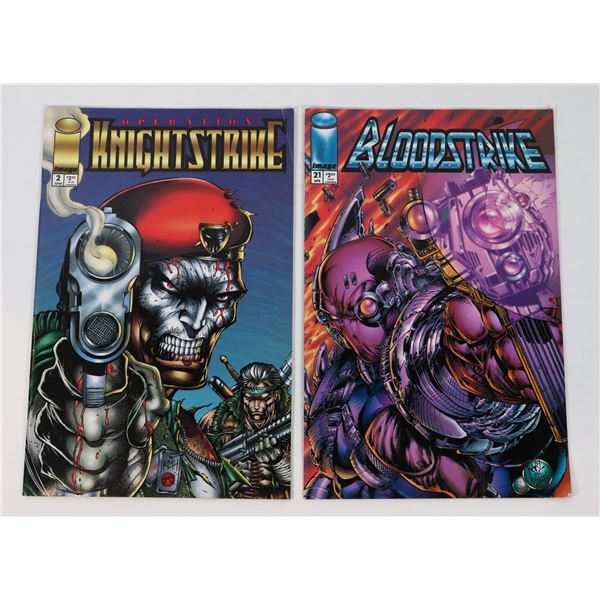 LOT OF 2 IMAGE COMIC BOOKS BLOODSTRIKE #21