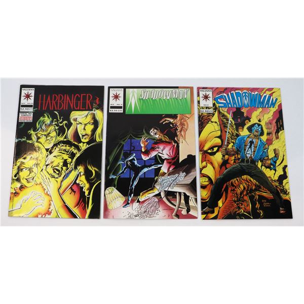 LOT OF 3 VALIANT COMIC BOOKS SHADOWMAN #0