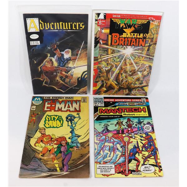 LOT OF 4 ASSORTED COMICS E-MAN NO.4