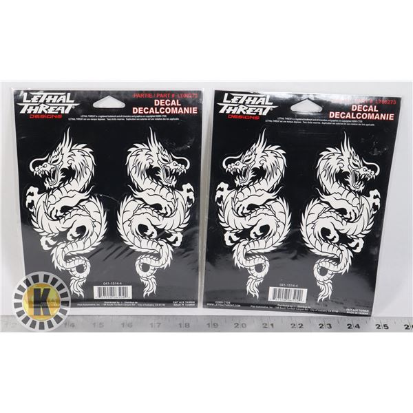 NEW 2PK OF DRAGON DECALS