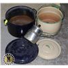 Image 1 : LOT OF 3 CAMPING/ CANNING COOKWARE POTS