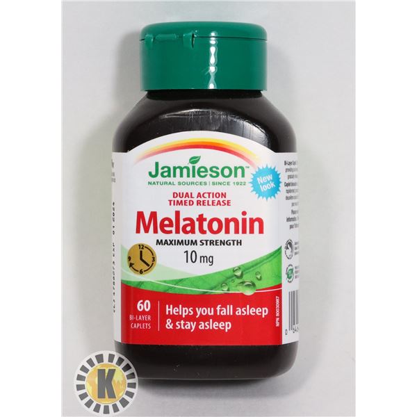 JAMIESON MELATONIN MAX STRENGTH 10MG- 60 CAPLETS