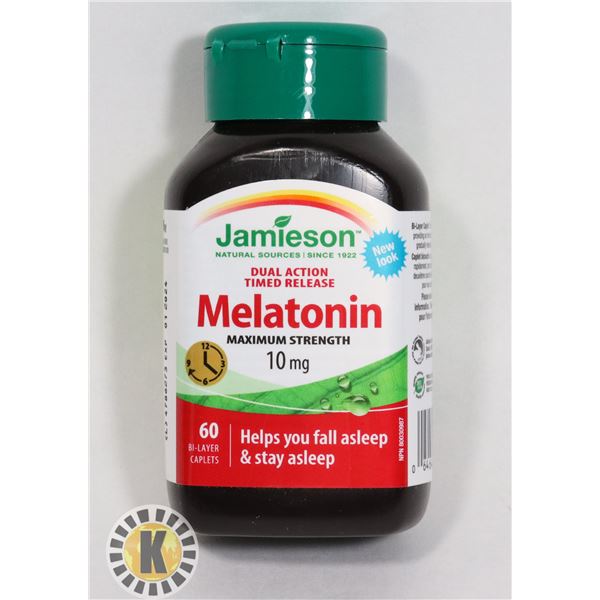 JAMIESON MELATONIN MAX STRENGTH 10MG- 60 CAPLETS