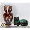 Image 1 : VINTAGE BLUE MOUNTAIN POTTERY CAT SOLD WITH