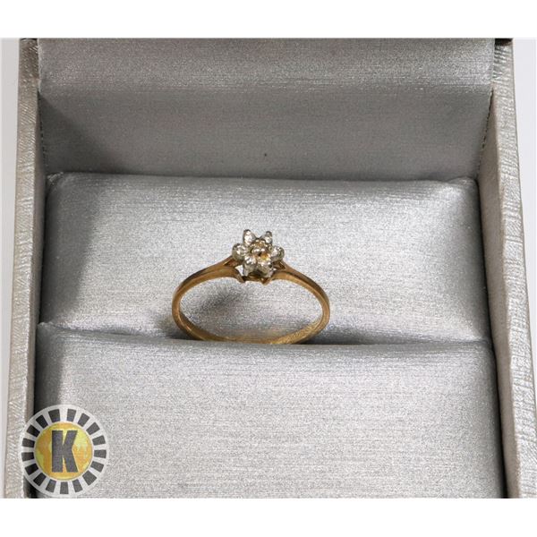 10K GOLD DIAMOND RING SIZE 6.25