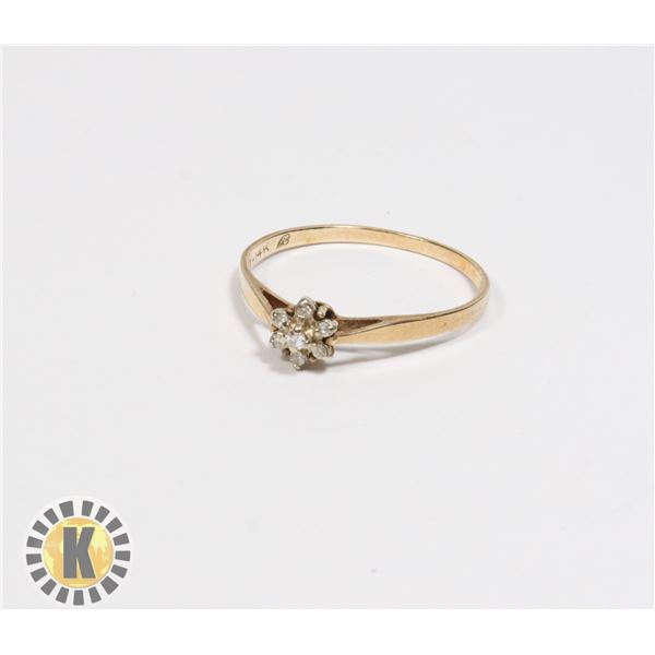 10K GOLD DIAMOND RING SIZE 7