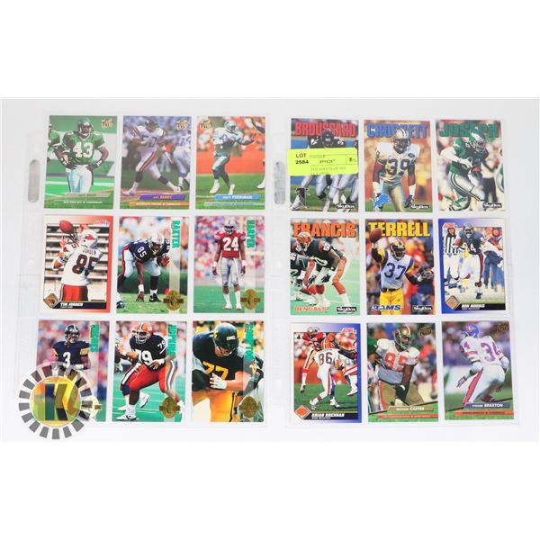 2 ASSORTED SHEETS OF 90'S FOOTBALL CARDS