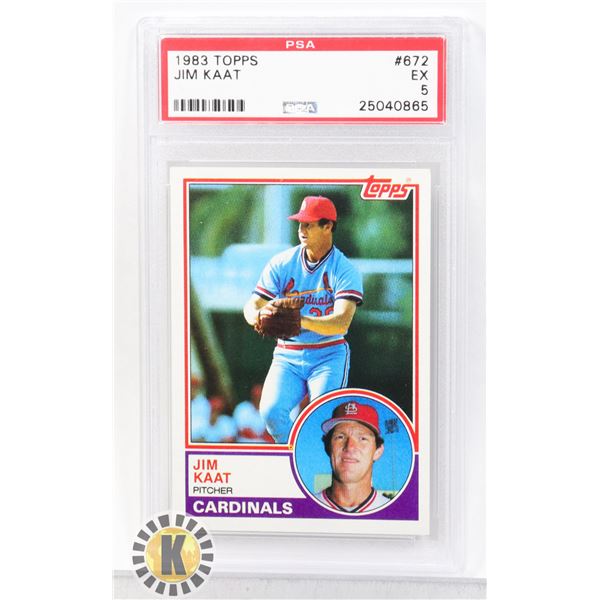 1983 TOPPS JIM KAAT PSA GRADED 5 CARD