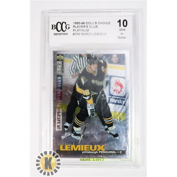 95/96 UD COLL'S CHOICE MARIO LEMIEUX PLATINUM #256