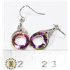 Image 1 : 29)  RAINBOW TITANIUM CRYSTAL ROUND DROP