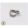 Image 1 : NEW SILVER TONE SHARK TEETH FASHION RING