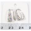 Image 1 : RHINESTONE OVAL HOOPS WITH RHINESTONES