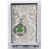 Image 1 : NEW ENCASED PAPER FOUR LEAF CLOVER SILVER TONED