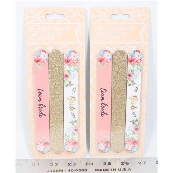 2 NEW BRIDAL THEME FINGER NAIL FILE PACKS