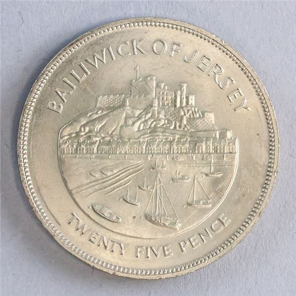 Jersey 25 Pence Elizabeth ii 1977