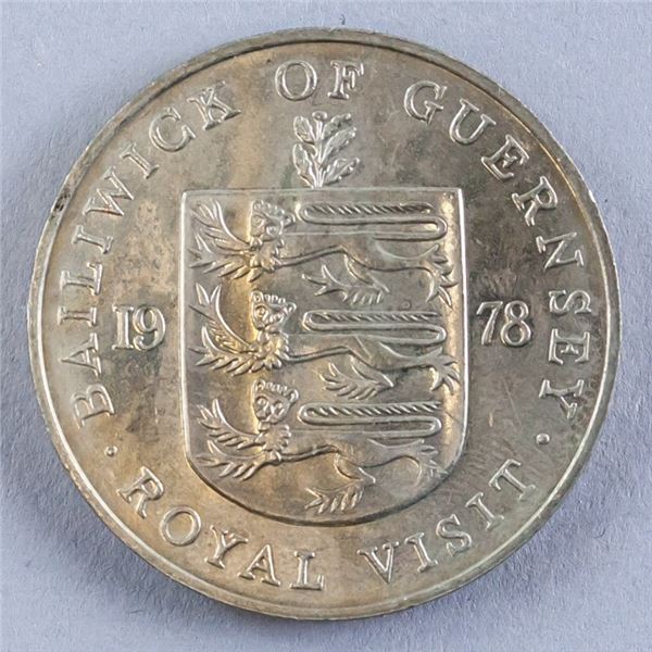 Guersney 1978 25 Pence Royal Visit