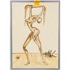 Image 2 : Spanish Watercolor on Paper Signed Dali