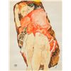 Image 1 : Austrian Watercolor on Paper Signed Egon Schiele