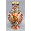 Image 1 : Chinese Cloisonne Red Longevity Vase
