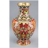 Image 2 : Chinese Cloisonne Red Longevity Vase