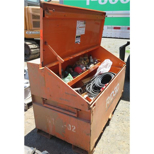 Ridgid On-Site Slant Top Storage Chest Toolbox 3068-OS & Contents: Hardware, Tools, etc