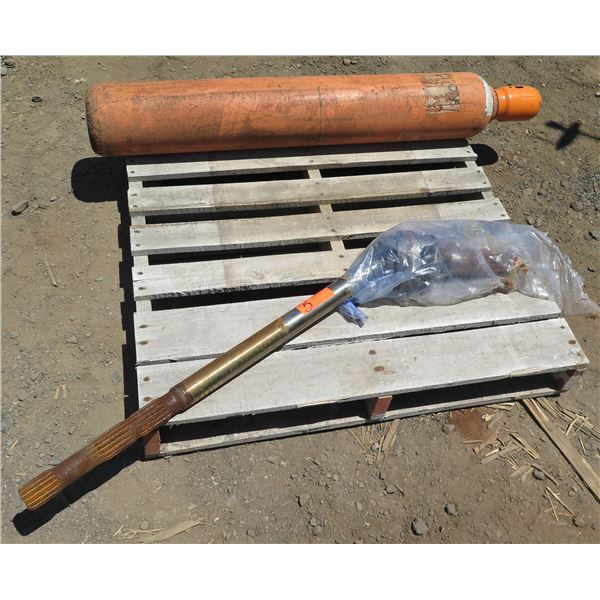 Drive Shaft & Nitrogen Air Gas Tank (Empty)