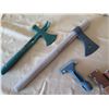 Image 4 : Vintage Metal Tomahawk w/ Nail Puller, Axe w/ Wood Handle 19"L & Blade w/ Sheath