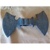 Image 4 : Qty 3 Metal Double Blade Axe Heads w/ Damascus Steel 9"L