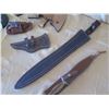 Image 8 : Qty 8 Misc Size & Shape Knife Sheaths - 1 w/ Knife