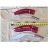 Image 15 : Qty 2 Kukri Machetes Marked India w/ Curved Blades & Sheaths & 6 Small Knives