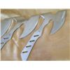 Image 10 : Qty 2 Large Curved Double Blade 47"L w/ 3 Cut Outs & 6 Metal Tomahawks