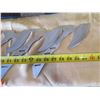 Image 14 : Qty 2 Large Curved Double Blade 47"L w/ 3 Cut Outs & 6 Metal Tomahawks