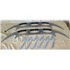 Image 1 : Qty 2 Large Curved Double Blade 47"L w/ 3 Cut Outs & 6 Metal Tomahawks