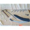 Image 21 : Kukri Machete w/ Curved Blades & Sheath, Sword Marked 1840 Spain, Tomahawks, etc