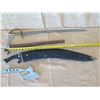 Image 25 : Kukri Machete w/ Curved Blades & Sheath, Sword Marked 1840 Spain, Tomahawks, etc