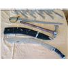 Image 1 : Kukri Machete w/ Curved Blades & Sheath, Sword Marked 1840 Spain, Tomahawks, etc