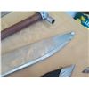 Image 19 : Kukri Machete w/ Curved Blades & Sheath, Sword Marked 1840 Spain, Tomahawks, etc